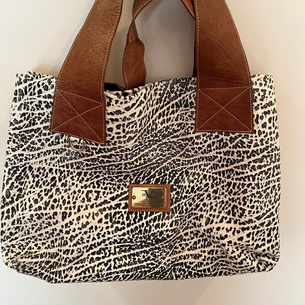 Versace 19.69 Animal Print Handbag Tote